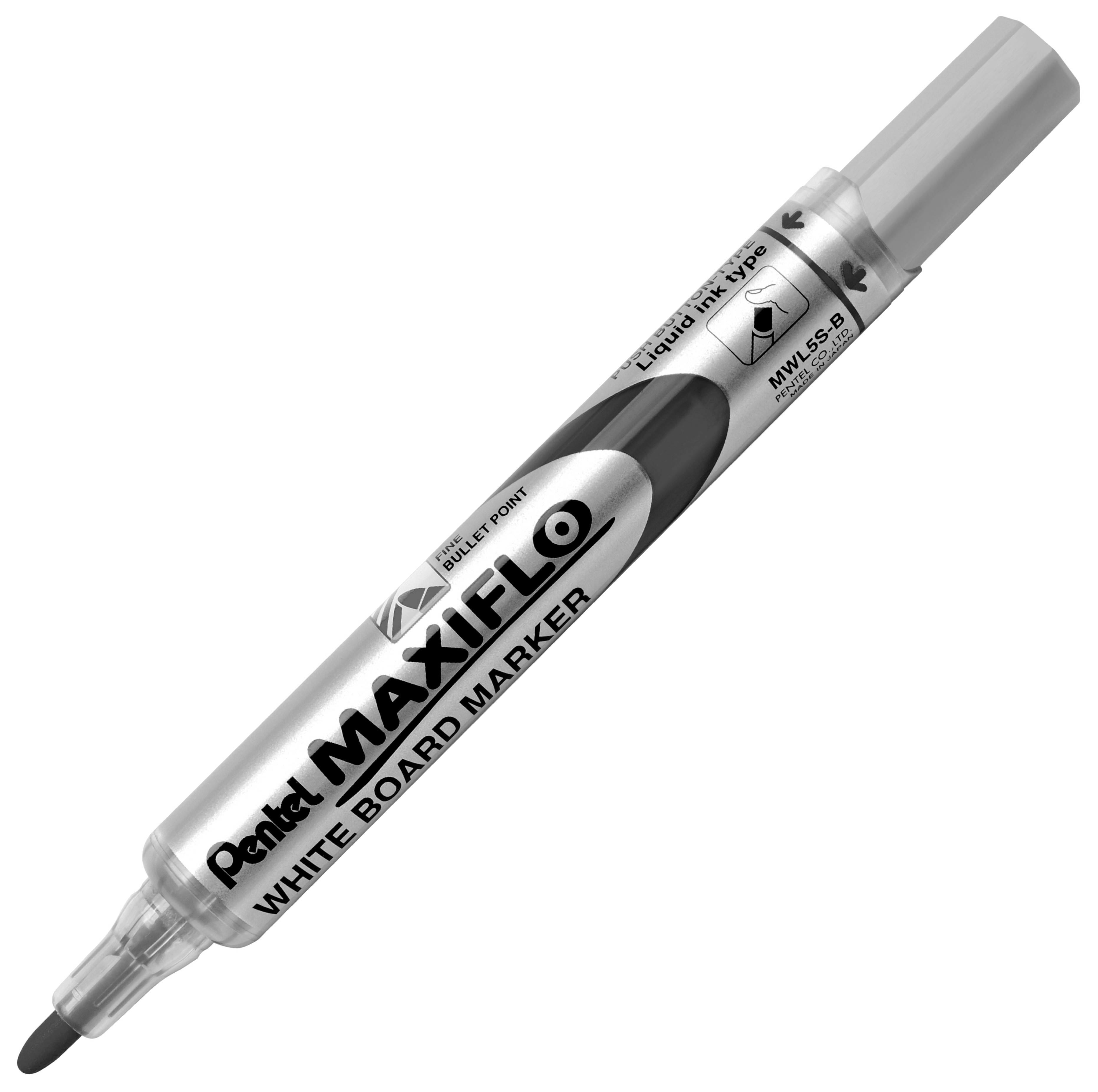 Marker do tablic suchościeralnych Pentel maxiflo mwl5s czarny | eazbiuro.pl | Zamów online!