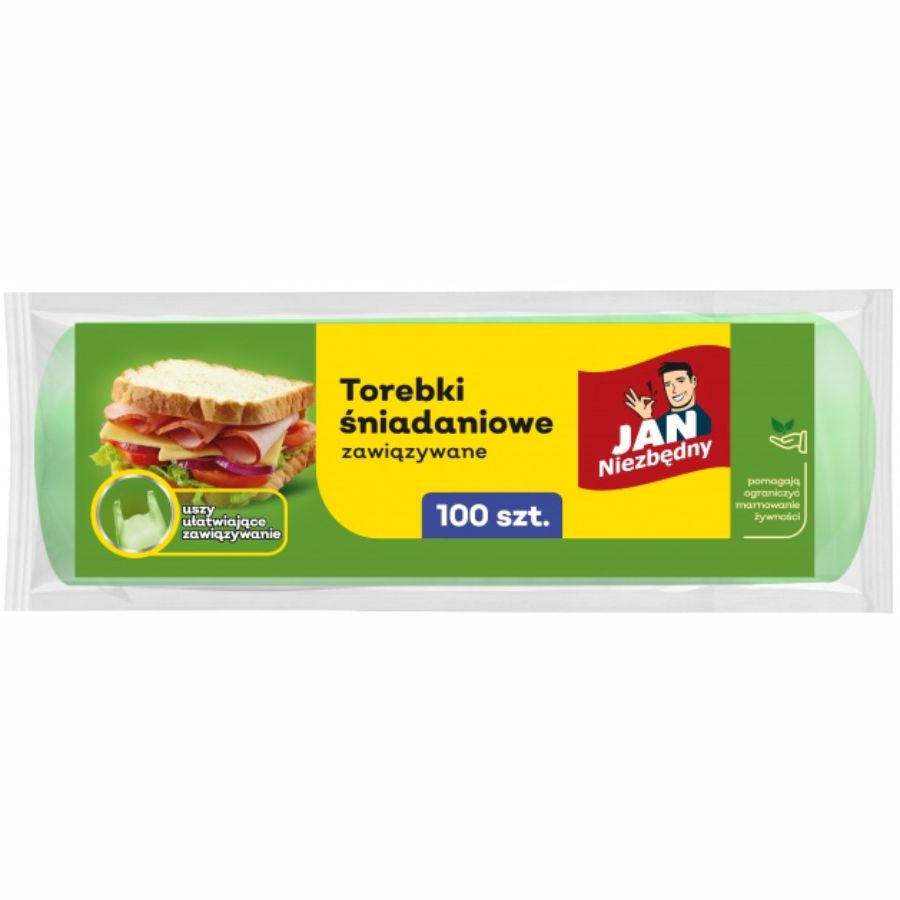 Torebki śniadaniowe zawiązywane Jan Niezbędny 100 szt.