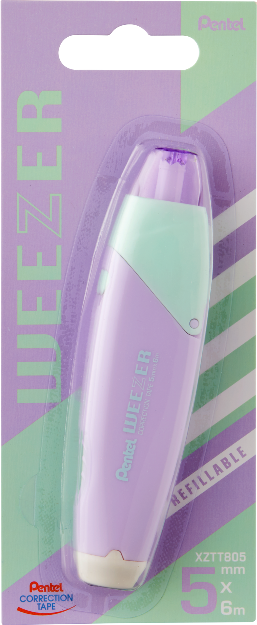 Korektor w taśmie Pentel ztt805 6 m z chowaną koncówką fioletowy | eazbiuro.pl | Zamów już dziś!
