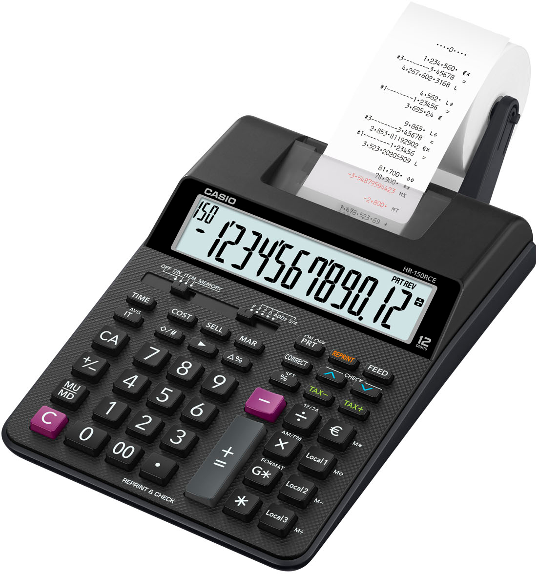 Kalkulator Casio hr150rce drukujący z zasilaczem Kalkulator Casio hr150rce drukujący z zasilaczem