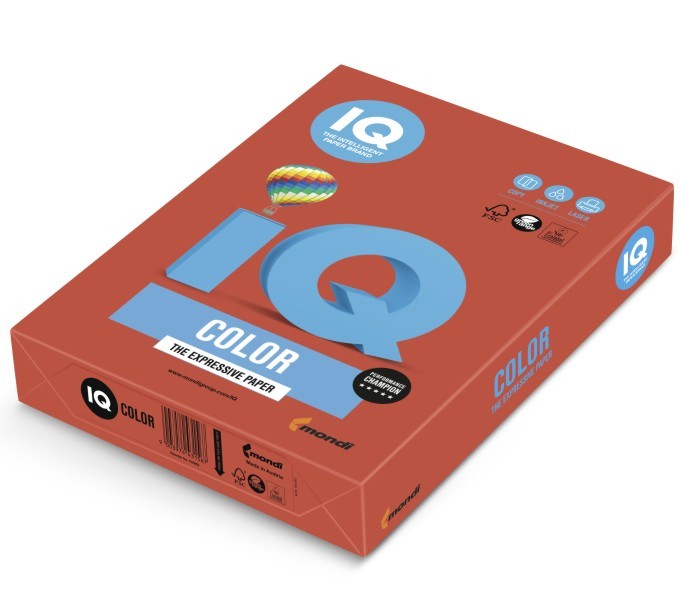 Papier ksero iq color A4 160g czerwony co44