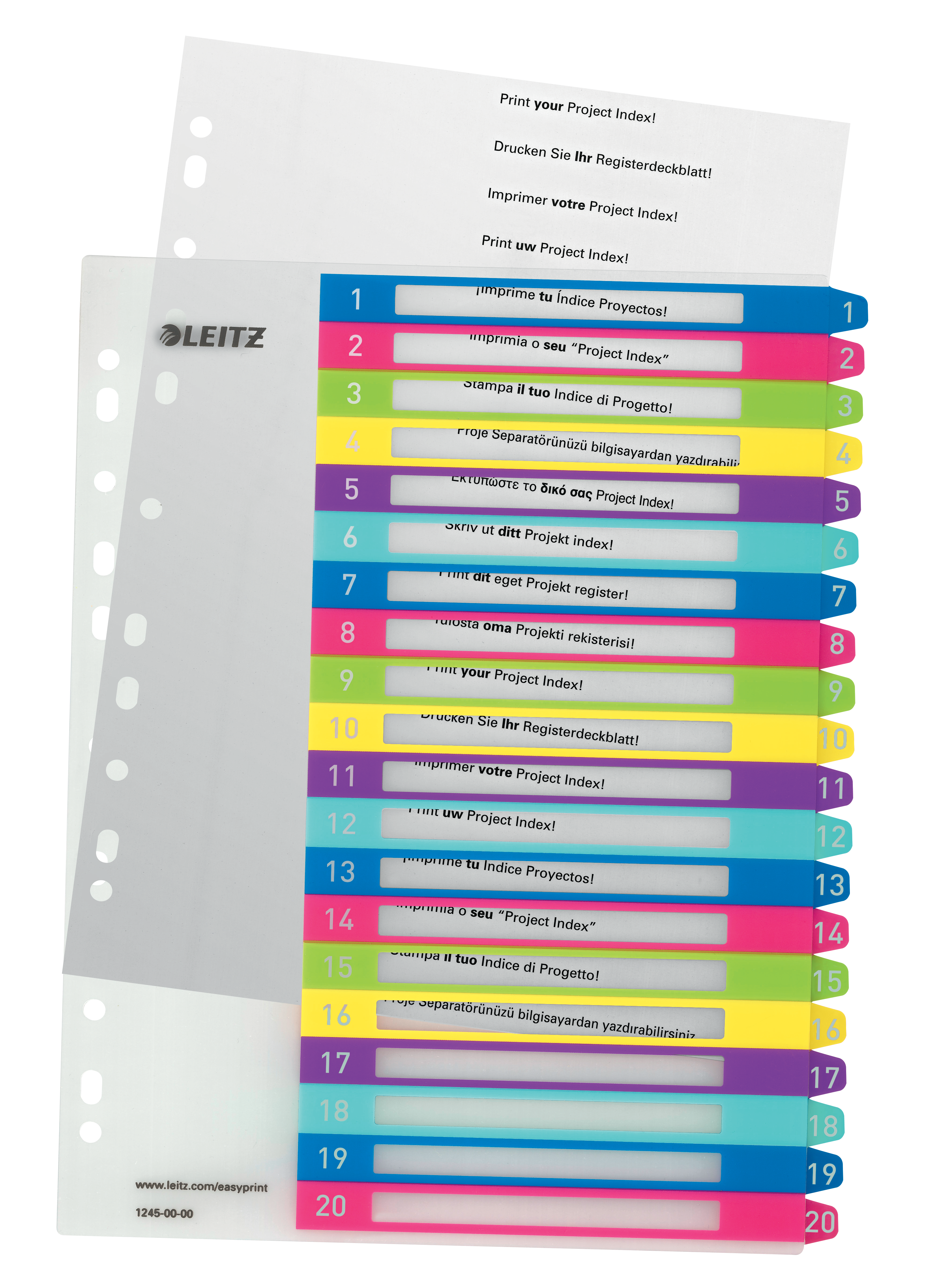 Przekładki Leitz wow z możliwością nadrukowania tekstu, pp, ekstraszer Okie | eazbiuro.pl | Kup już teraz!