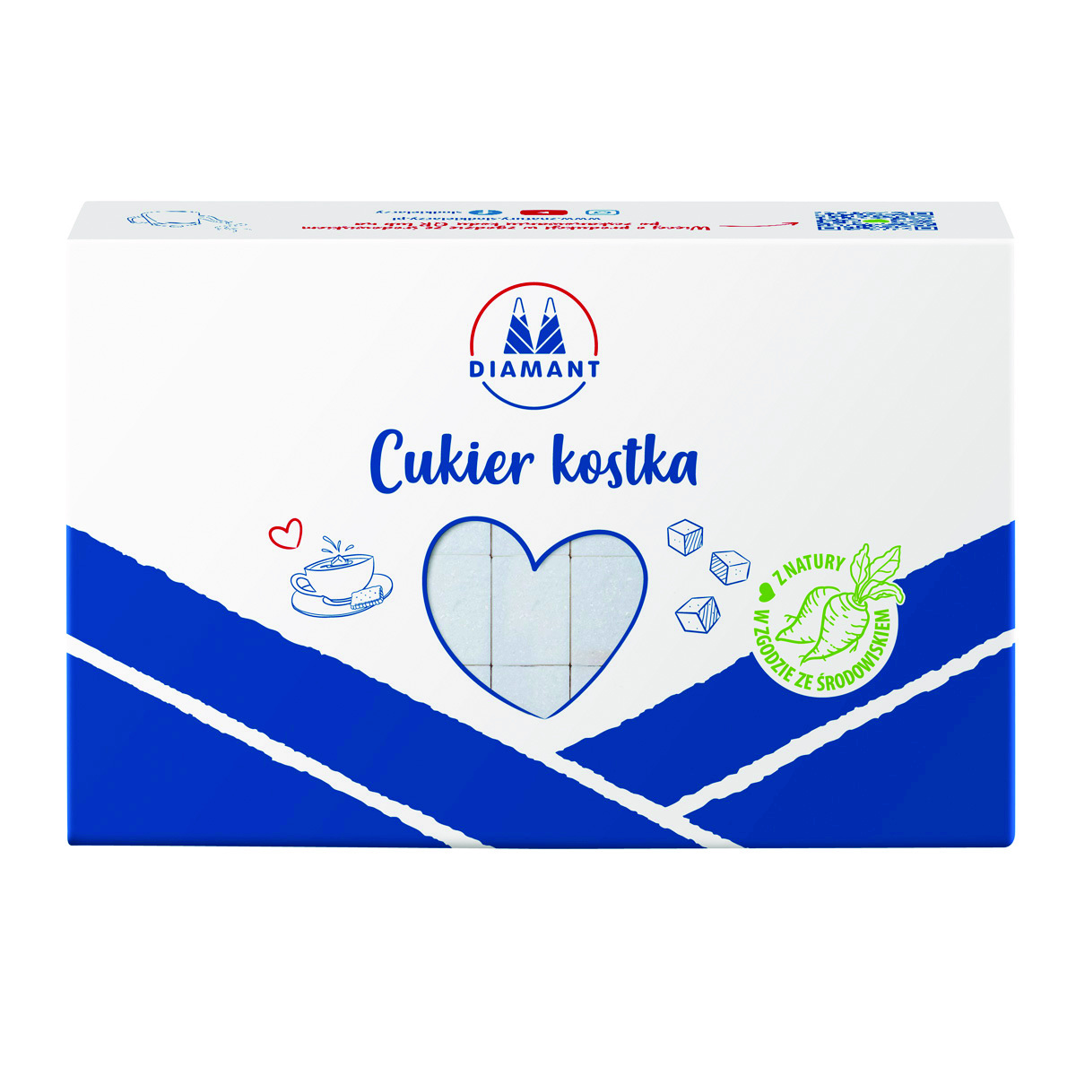 Cukier biały diamant, w kostkach, 1 kg