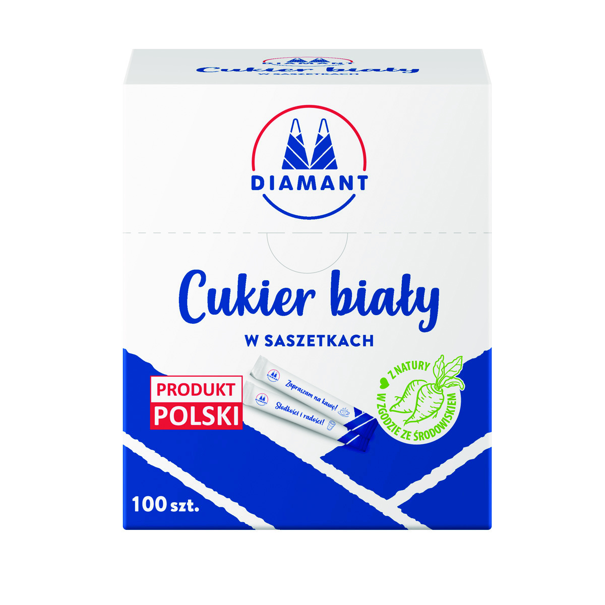 Cukier biały w saszetkach, 100x5g