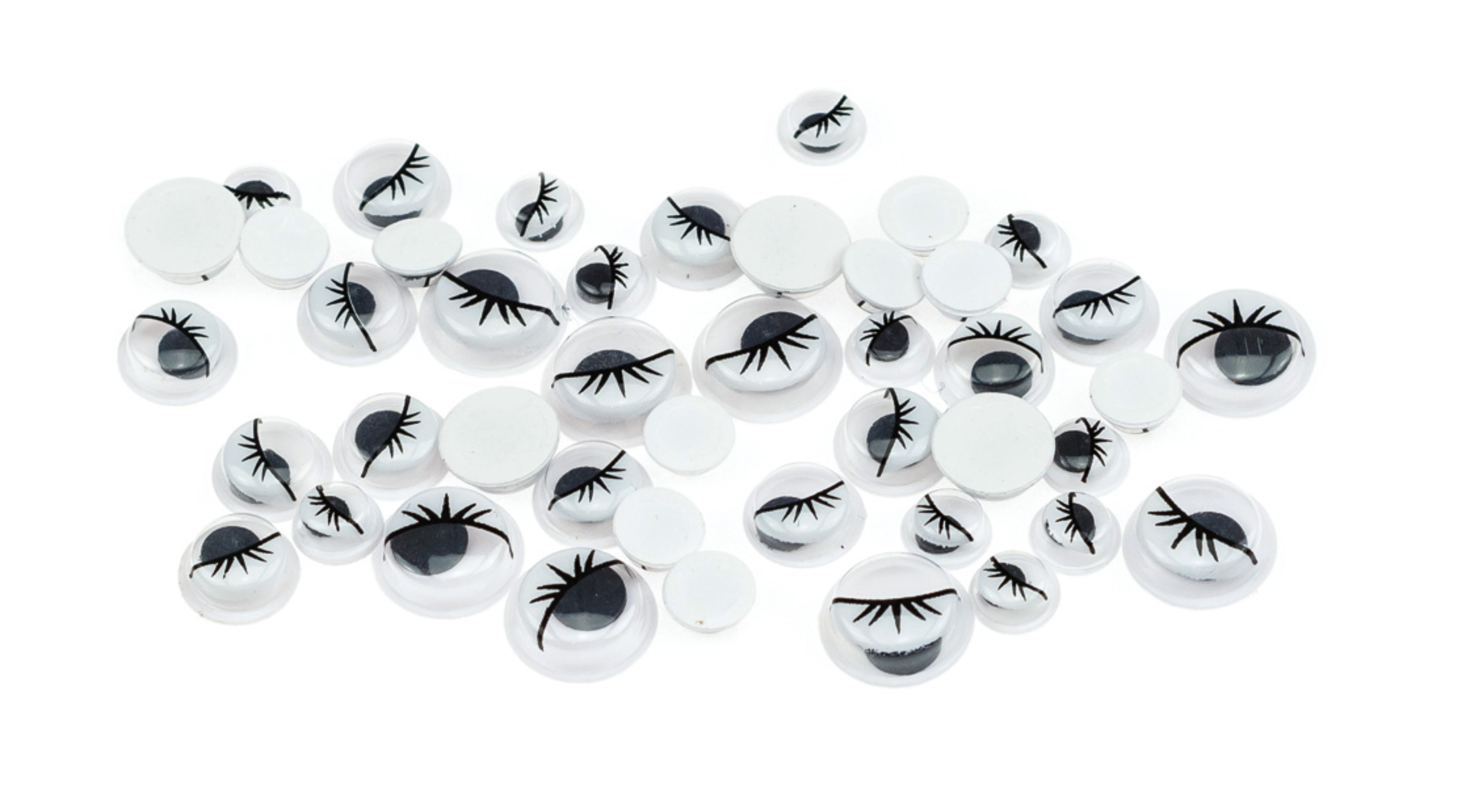 Ruchome oczka Brewis ro15 mix 12,15,18 mm rzęsy zestaw 16 sztuk | eazbiuro.pl | Zamów szybko!