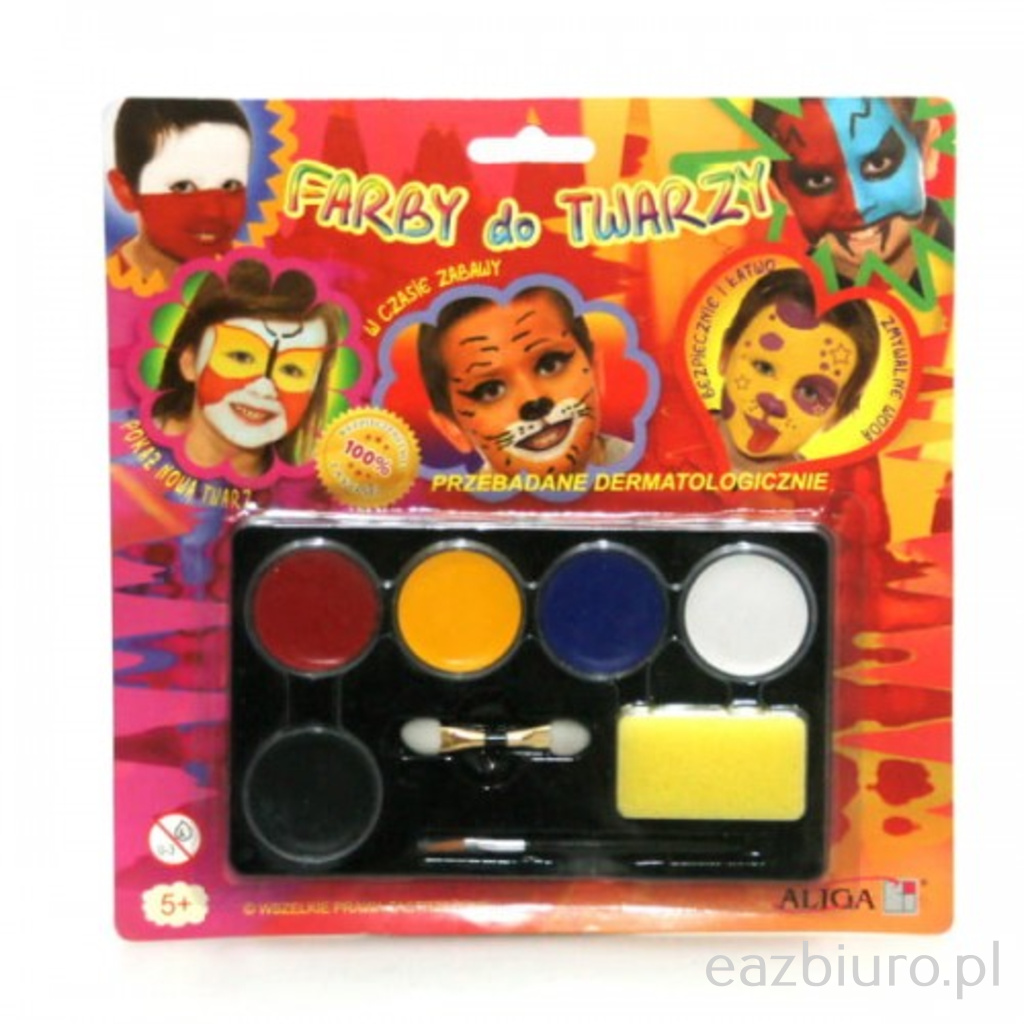Farbki do twarzy 5 kolorów do biura | eazbiuro.pl | Wybierz najlepsze!
