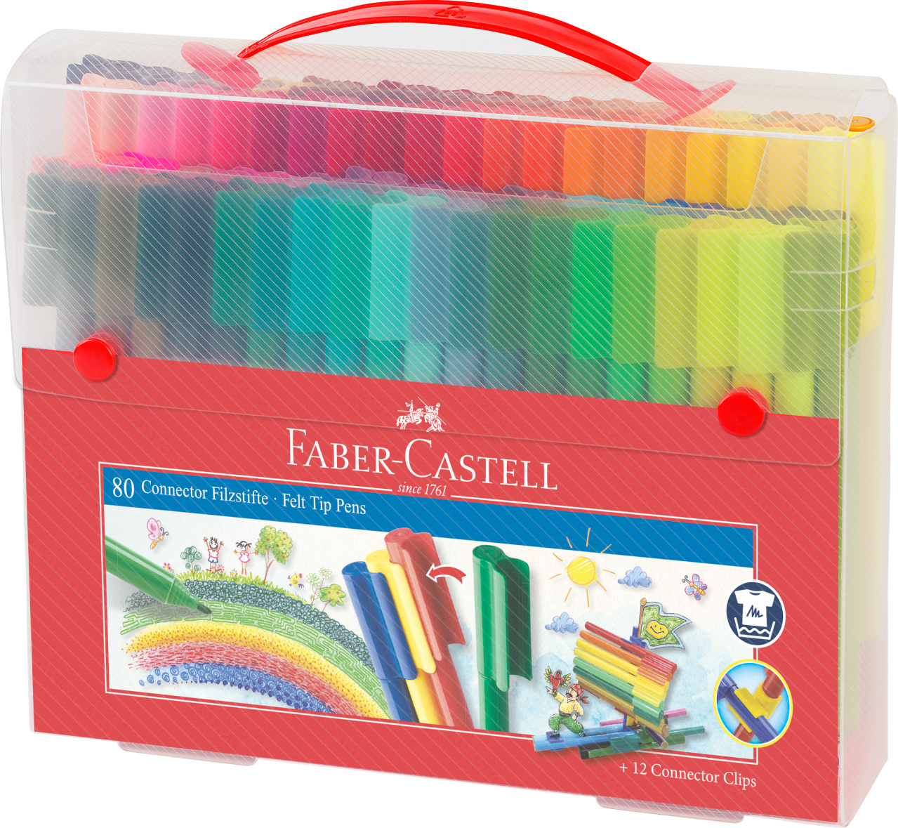 Flamastry connector 80 kolorów zestaw prezentowy Faber-Castell Flamastry connector 80 kolorów zestaw prezentowy Faber-Castell