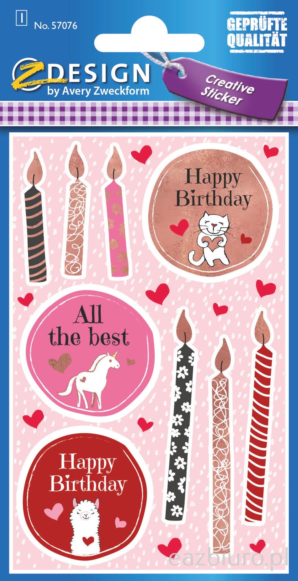 Naklejki papierowe - birthday avery z-design | eazbiuro.pl | Kup w sekundę!