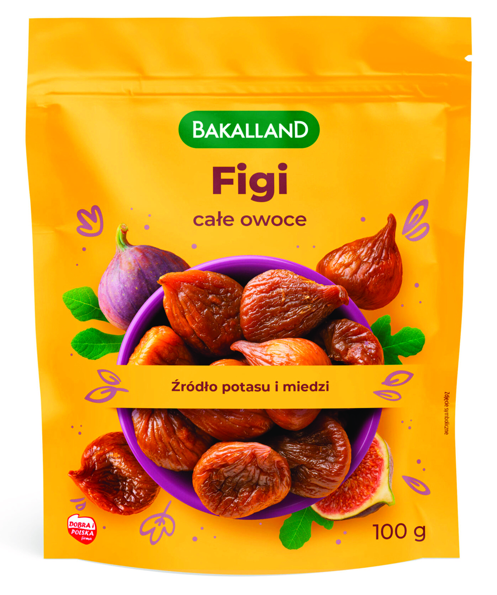 Figi suszone BAKALLAND, całe owoce, 100g