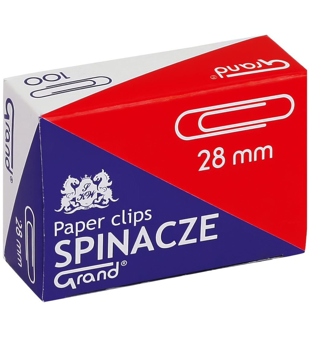 Spinacze 28 mm okragłe Grand