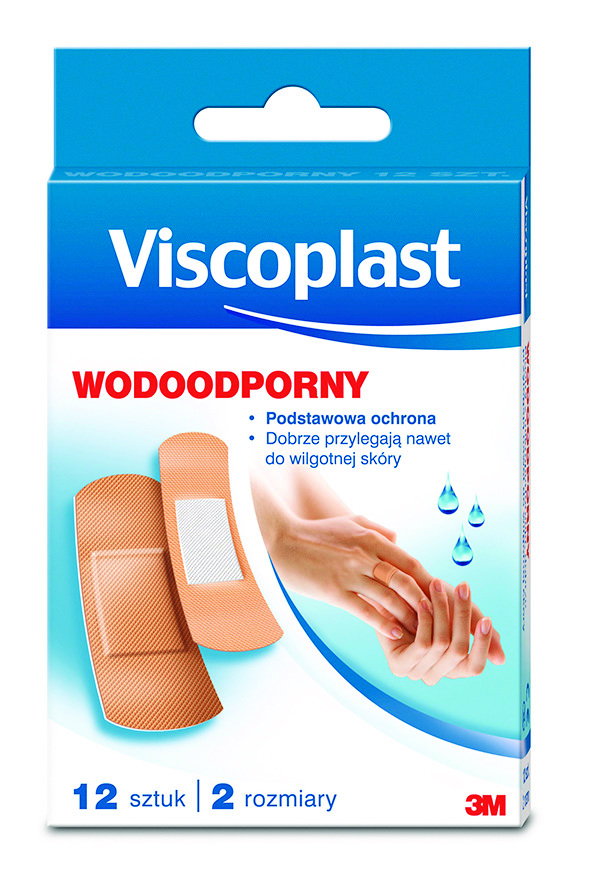 Zestaw Plastrów Viscoplast, wodoodporne, 12szt. Zestaw Plastrów Viscoplast, wodoodporne, 12szt.