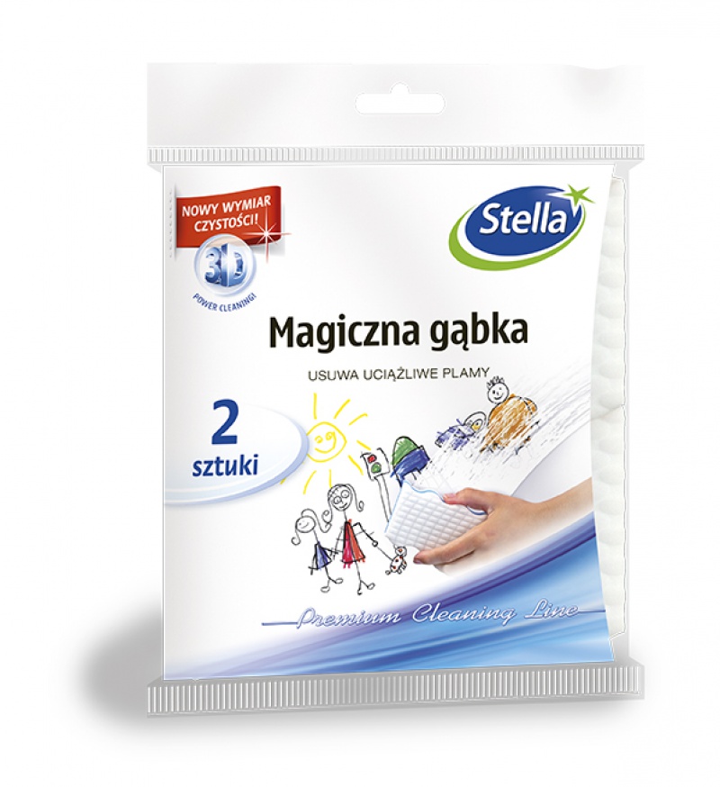 Magiczna gąbka Stella, zestaw 2 sztuk., biały + niebieski | eazbiuro.pl | Kup skutecznie!