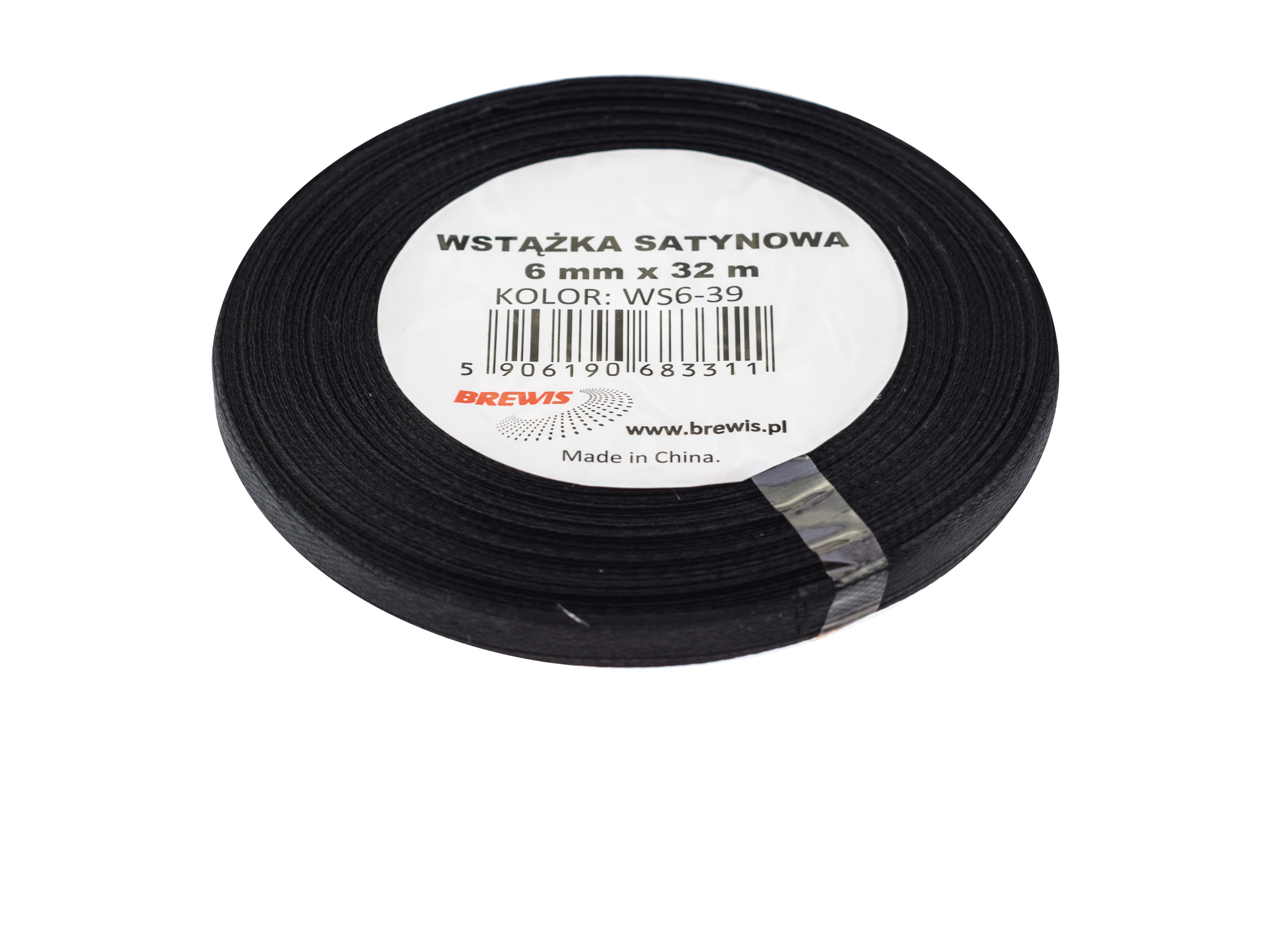 Wstążka Brewis satynowa 6 mm 32 m czarny | eazbiuro.pl | Zamów bez zwłoki!