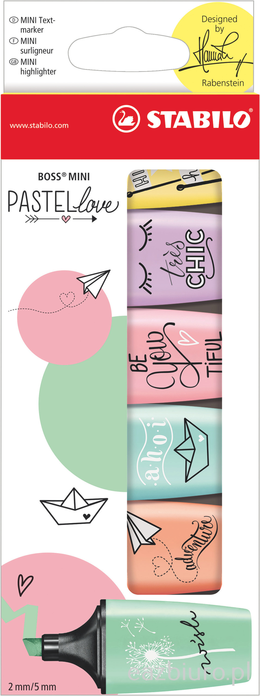 Zakreślacze Stabilo boss mini pastellove zestaw 6 sztuk etui z zawieszką etui mix kolorów | eazbiuro.pl | Kup już teraz!
