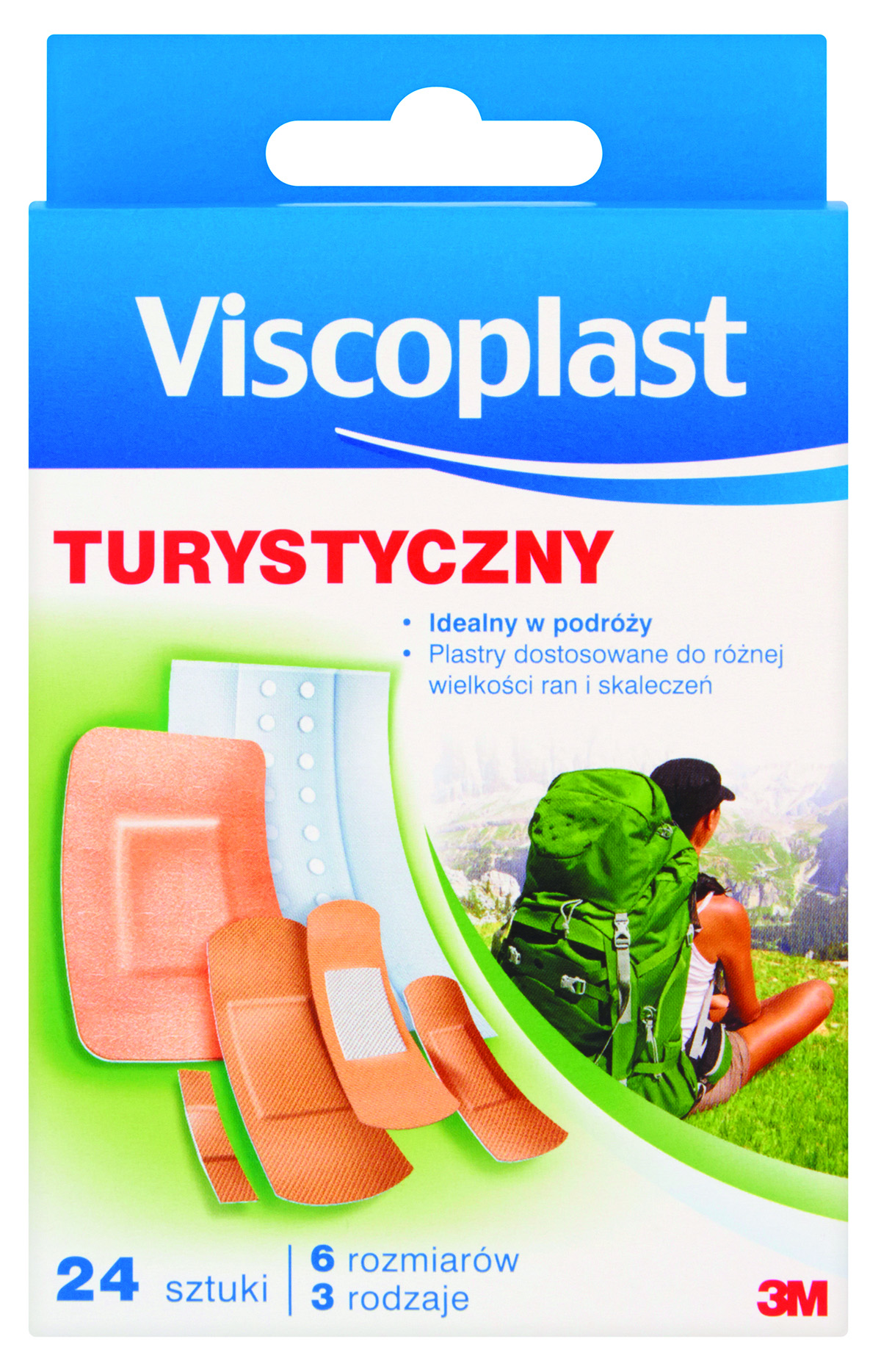Plaster uniwersalny Viscoplast, turystyczny, traypack, 3 rodzaje , 5 rozmiarów