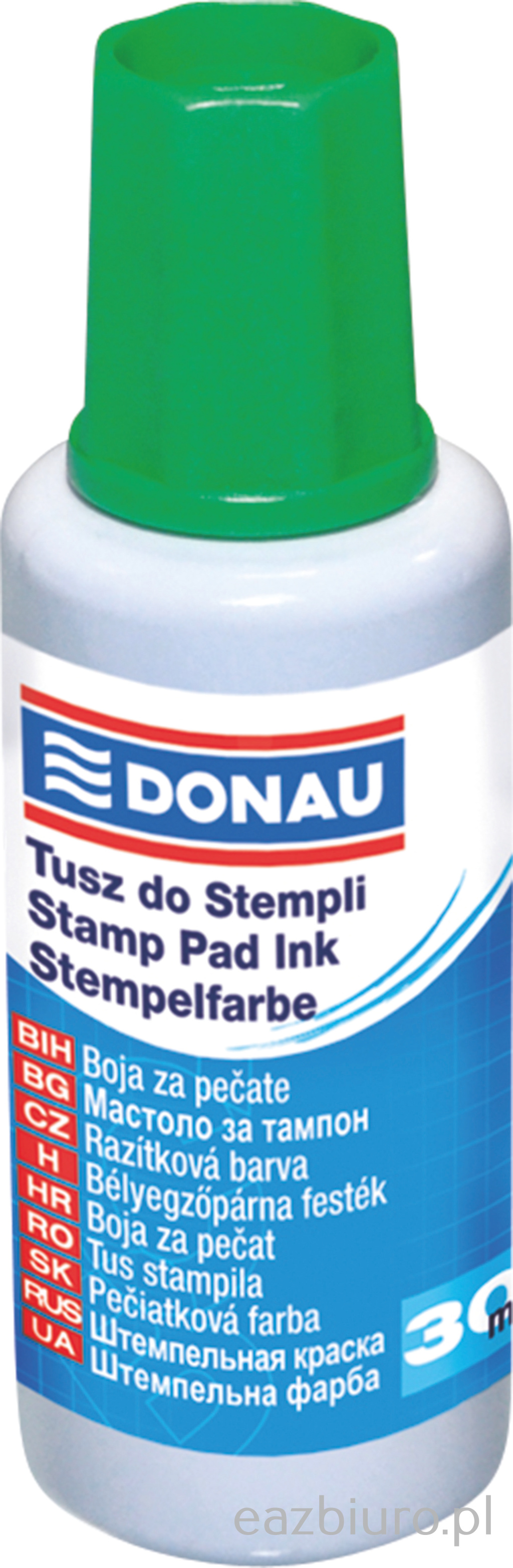 Tusz do stempli Donau 30 ml zielony | eazbiuro.pl | Działaj śmiało!