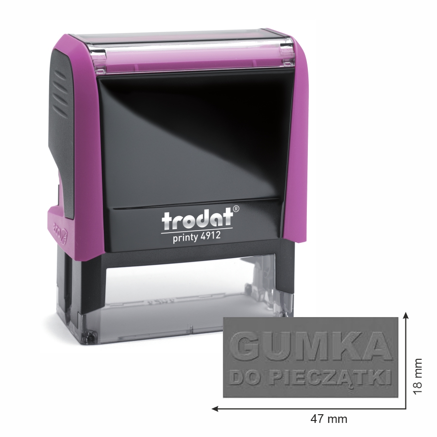 Trodat pieczątka 4912 obudowa różowa 47 x 18 mm + wkładka tuszująca + gumka | eazbiuro.pl | Zamów natychmiast!