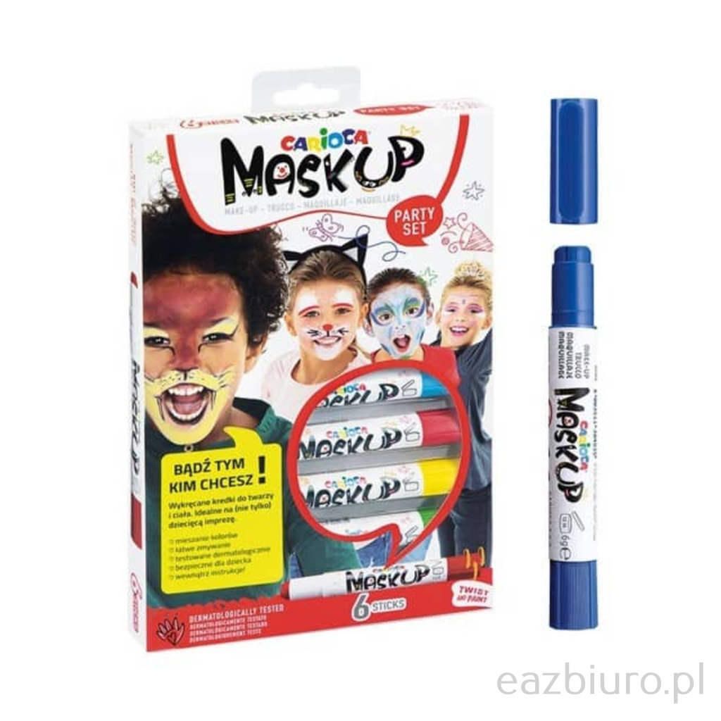 Kredki do twarzy maskup 6 kolorów carioca | eazbiuro.pl | Kup w sekundę!