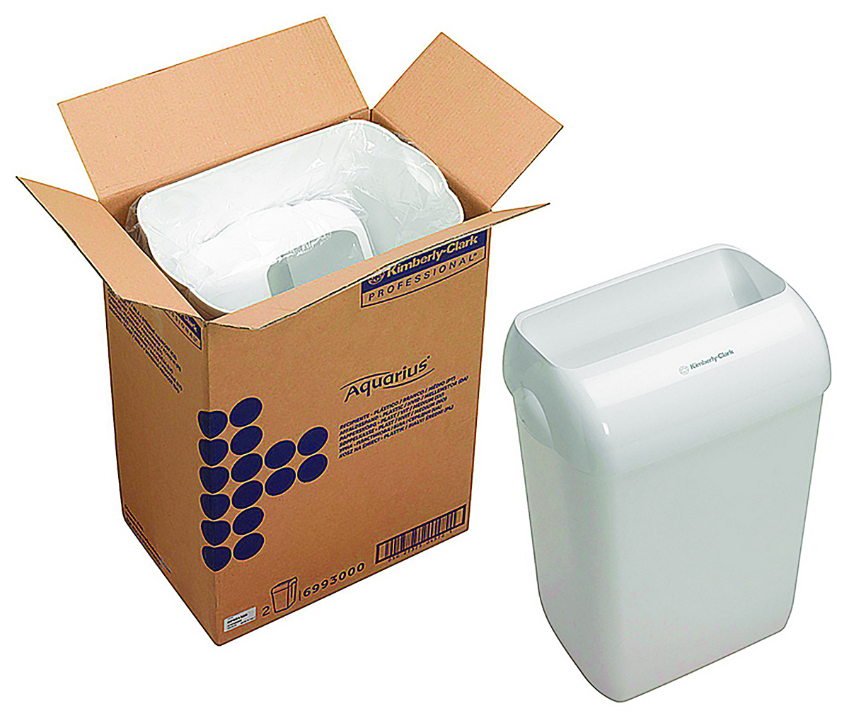 Kosz na śmieci KIMBERLY-CLARK, 43l, 2 szt., biały Kosz na śmieci KIMBERLY-CLARK, 43l, 2 szt., biały