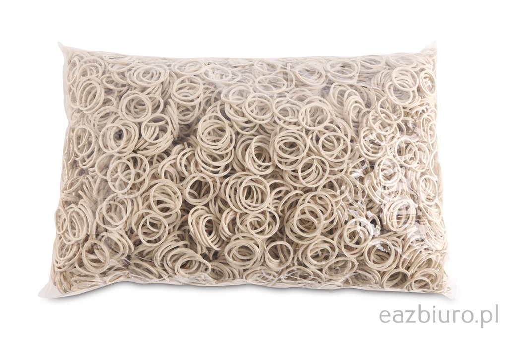 Gumki reCepturki Office Products, średnica 20mm, 1,5x1,5mm, 60% kauczuku, 1000g, zgrzewka, białe