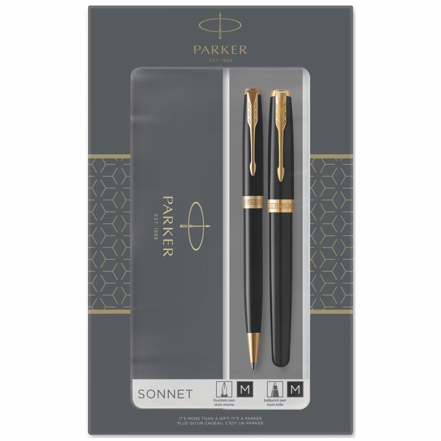 Zestaw Parker Duo pióro wieczne + długopis Urban Muted Black GT | eazbiuro.pl | Weź najlepsze!