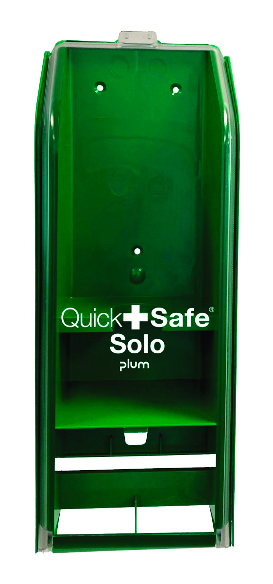Stacja PLUM QuickSafe Solo, pusta, do montażu na ścianie, zielona Stacja PLUM QuickSafe Solo, pusta, do montażu na ścianie, zielona