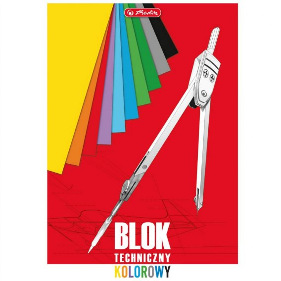 Blok techniczny z kolorowymi kartkami A3/10 Herlitz