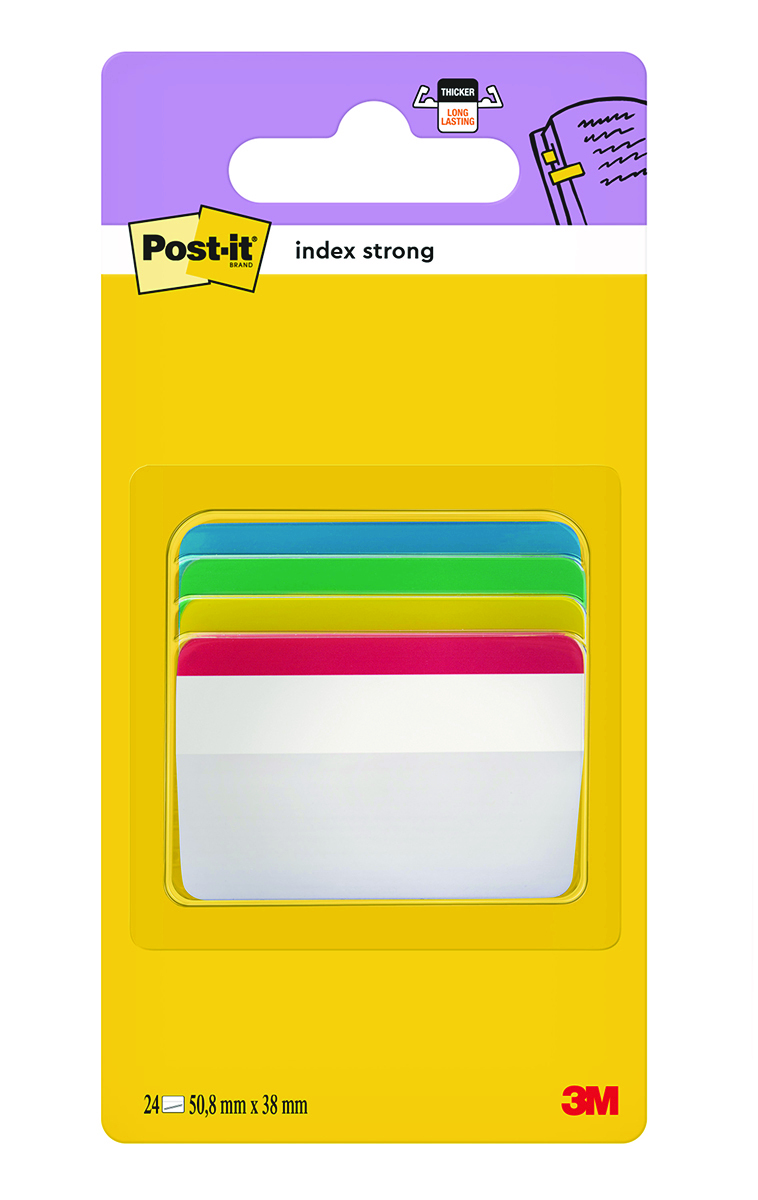 Zakładki indeksujące Post-it do archiwizacji (686-A1) wygięte 50,8x38 mm, 4x6 kartek mix kolorów