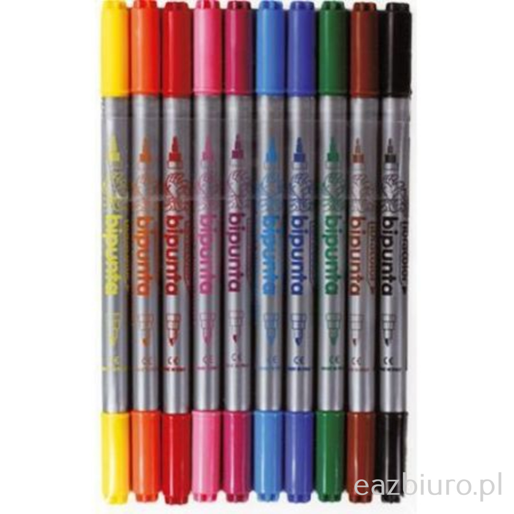Mazaki fibracolor double 10 kolorów | eazbiuro.pl | Weź okazję!