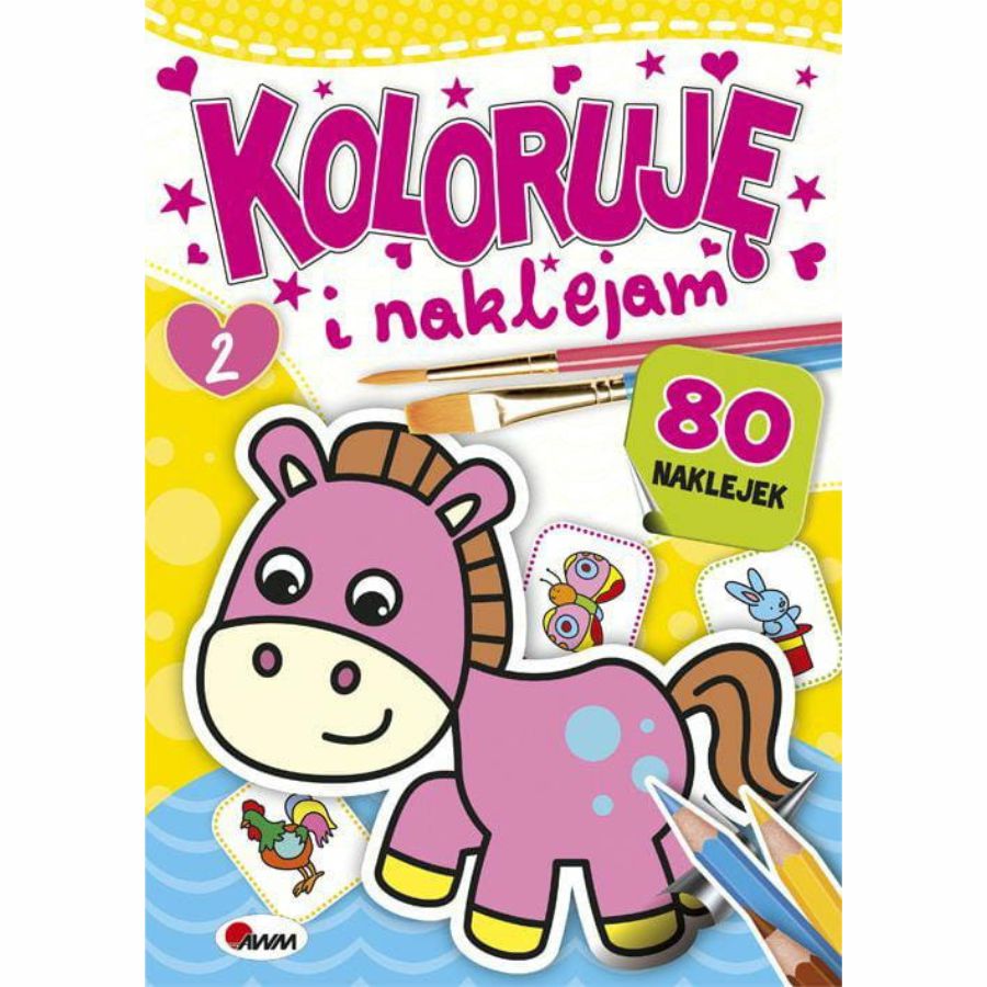 Koloruję i naklejam 2/gm – kolorowanka dla dzieci | Rozwijaj kreatywność Koloruję i naklejam 2/gm – kolorowanka dla dzieci | Rozwijaj kreatywność