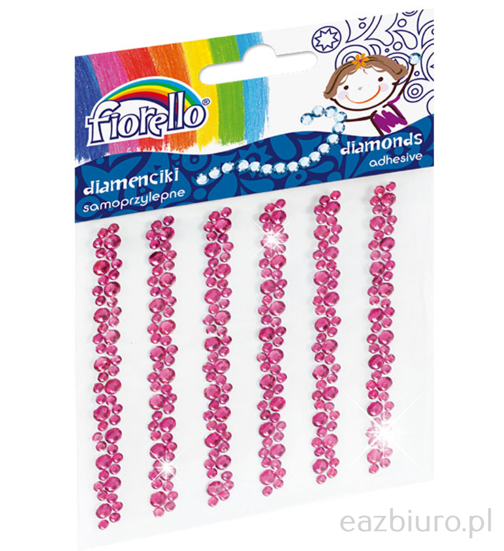Diamenciki samoprzylepne Fiorello gr- ds05 fioletowe małe w paskach | eazbiuro.pl | Kup teraz!