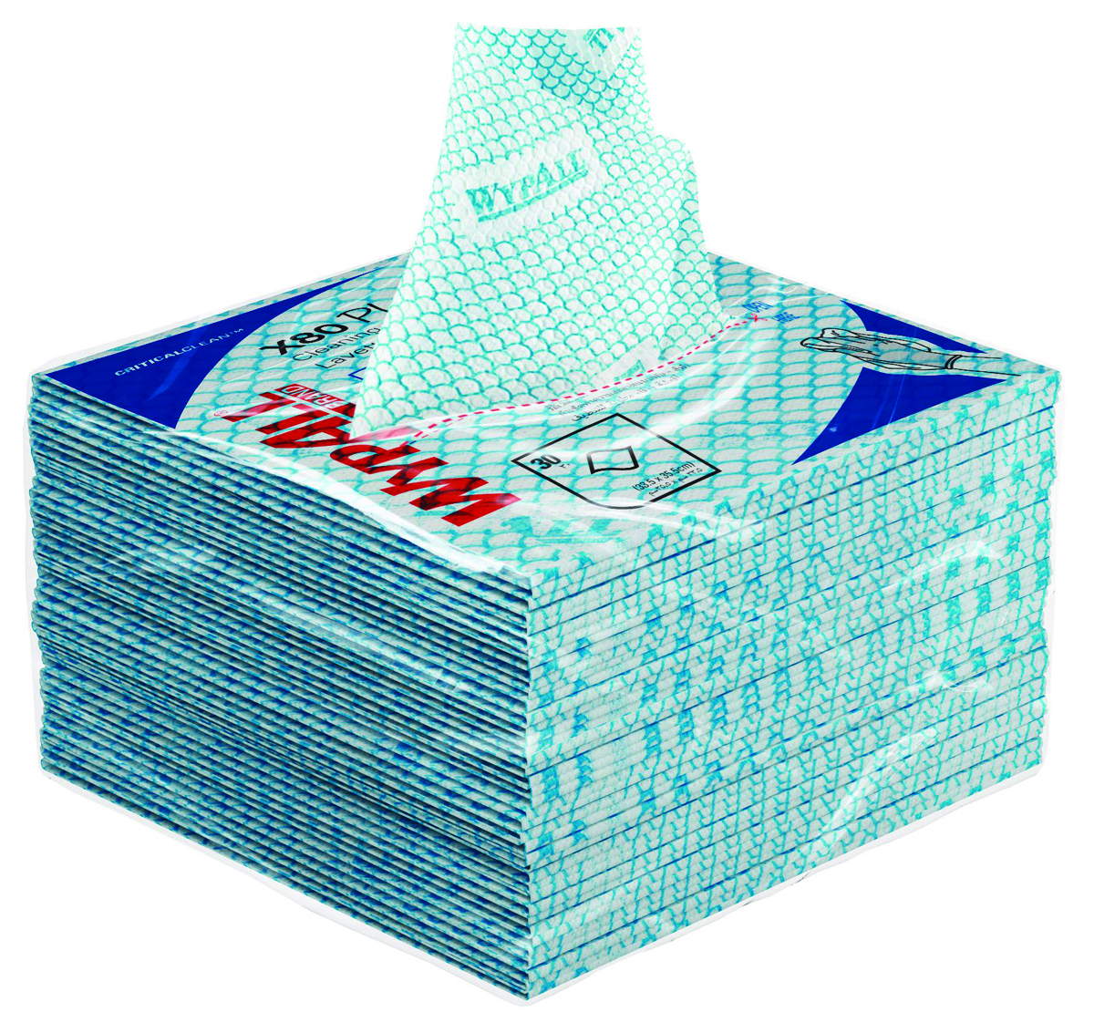 Czyściwo składane WYPALL X80 Plus Critical Clean, włókninowe, 35,5x33,5cm, 30 szt., niebieskie Czyściwo składane WYPALL X80 Plus Critical Clean, włókninowe, 35,5x33,5cm, 30 szt., niebieskie