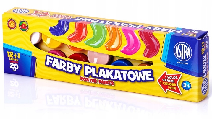 Farbki plakatowe 12+1 kolorów 20 ml | eazbiuro.pl | Zamów błyskawicznie!