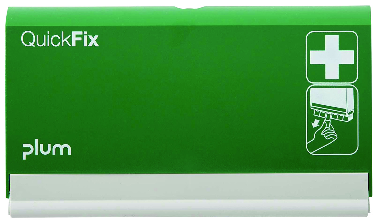 Dozownik na plastry PLUM QuickFix, pusty, do montażu na ścianie, zielony Dozownik na plastry PLUM QuickFix, pusty, do montażu na ścianie, zielony