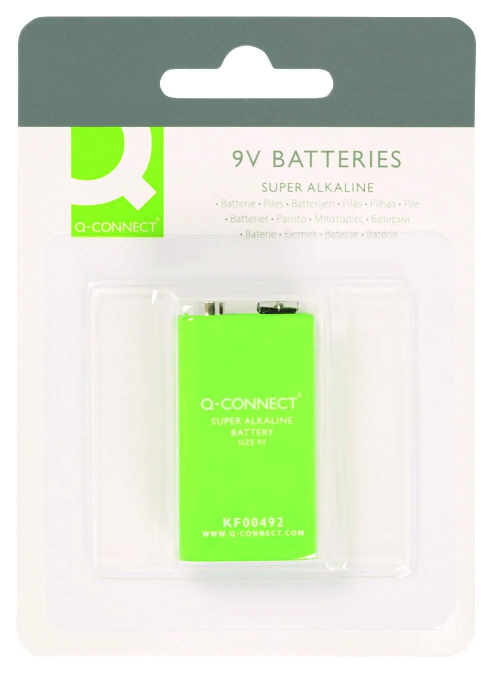 Bateria r22 alkaliczna 9v lr61 Q-Connect 1 sztuka