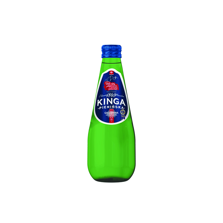 Woda mineralna Kinga Pienińska, gazowana, butelka szklana 0,33l