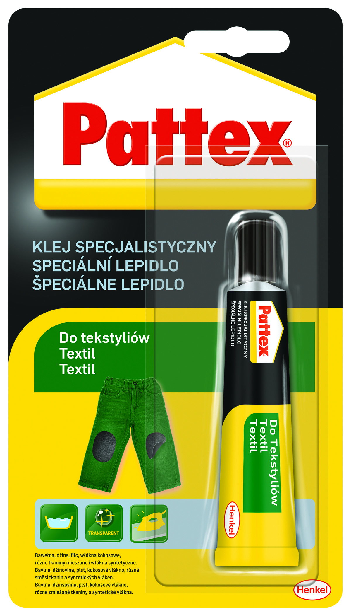 Klej specjalistyczny do tekstyliów Pattex 20g Klej specjalistyczny do tekstyliów Pattex 20g