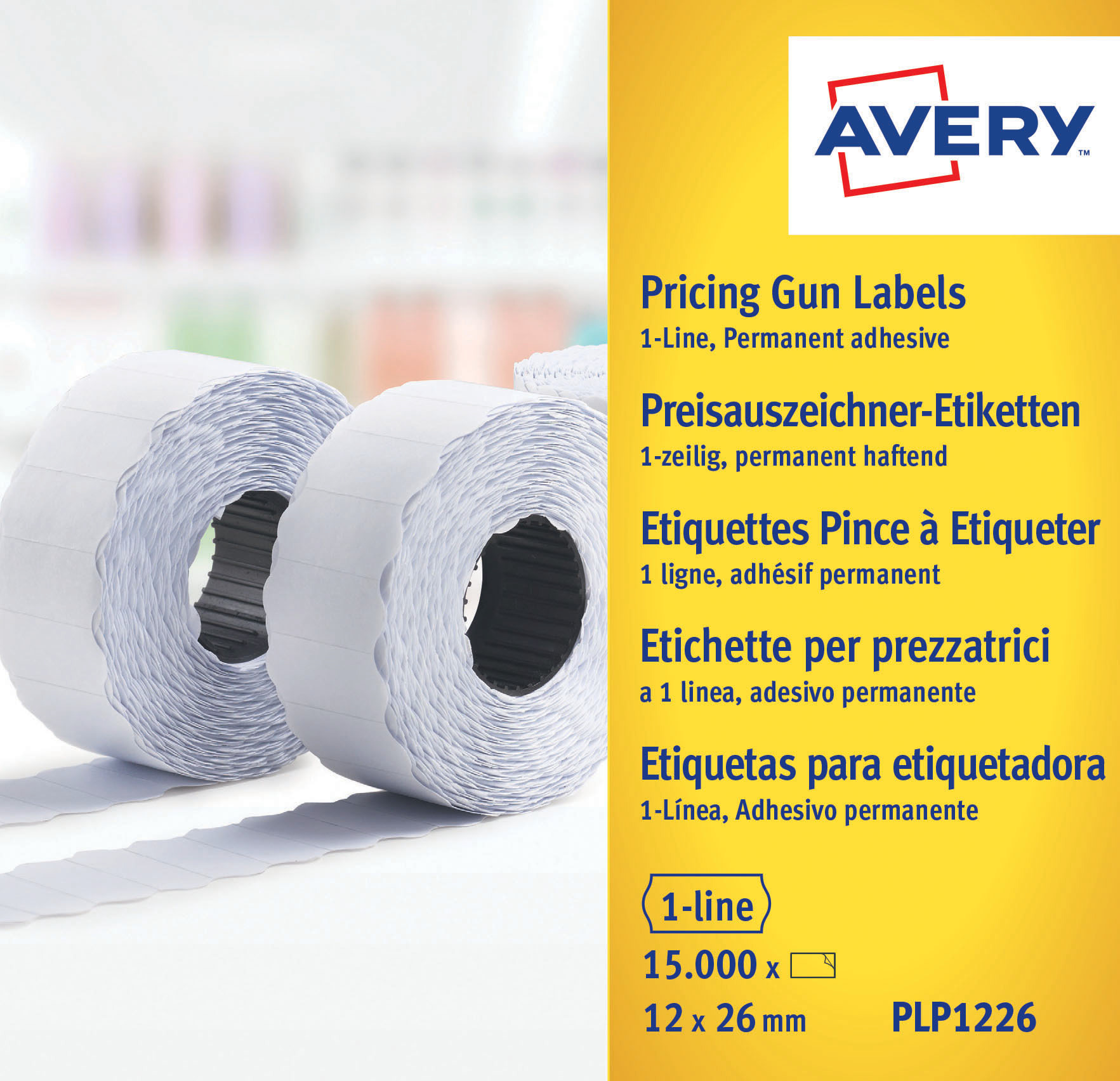 Etykiety avery fb-białe 1f26x12 /10szt/ trwałe Etykiety avery fb-białe 1f26x12 /10szt/ trwałe