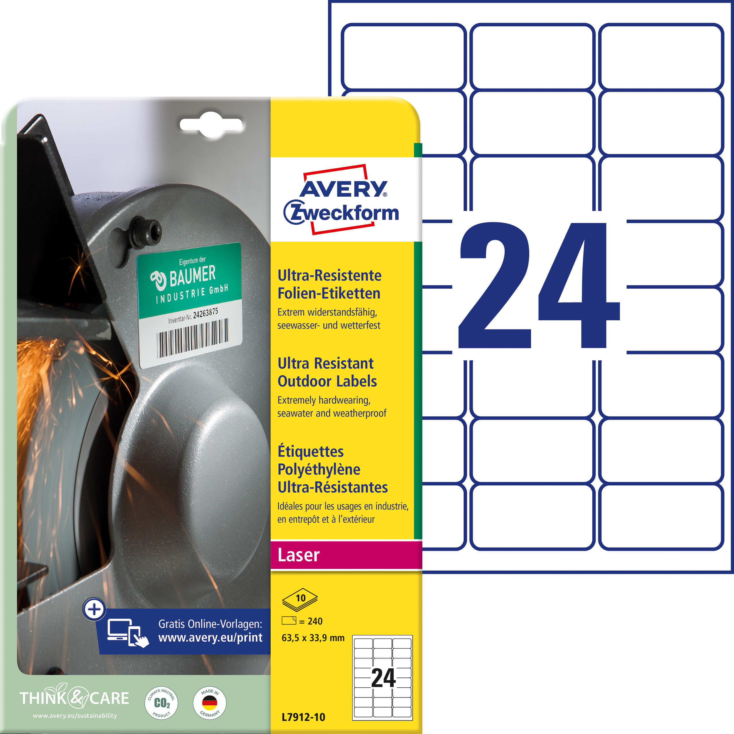 Etykiety zf-l7912 63,5x33,9/10 ultara resistant Etykiety zf-l7912 63,5x33,9/10 ultara resistant