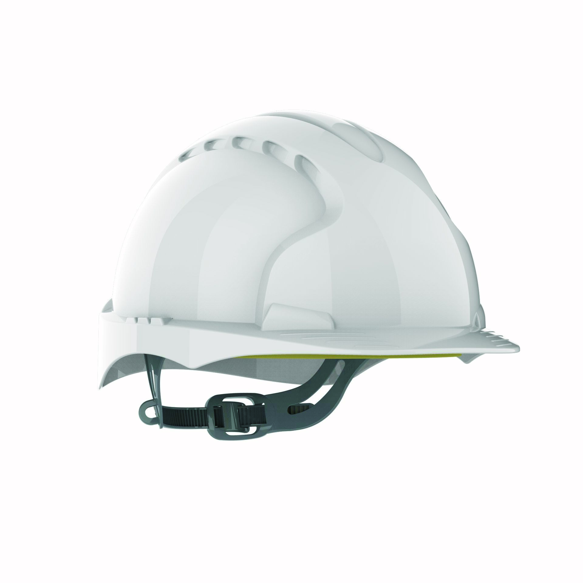 Hełm ochronny EVO®2, pasek przesuwny, niewentylowany, biały