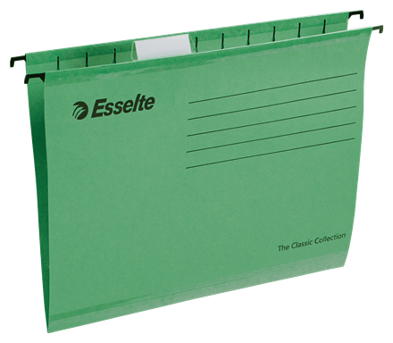 Teczki zawieszane Esselte classic A4, zielony | eazbiuro.pl | Zamów wygodnie!
