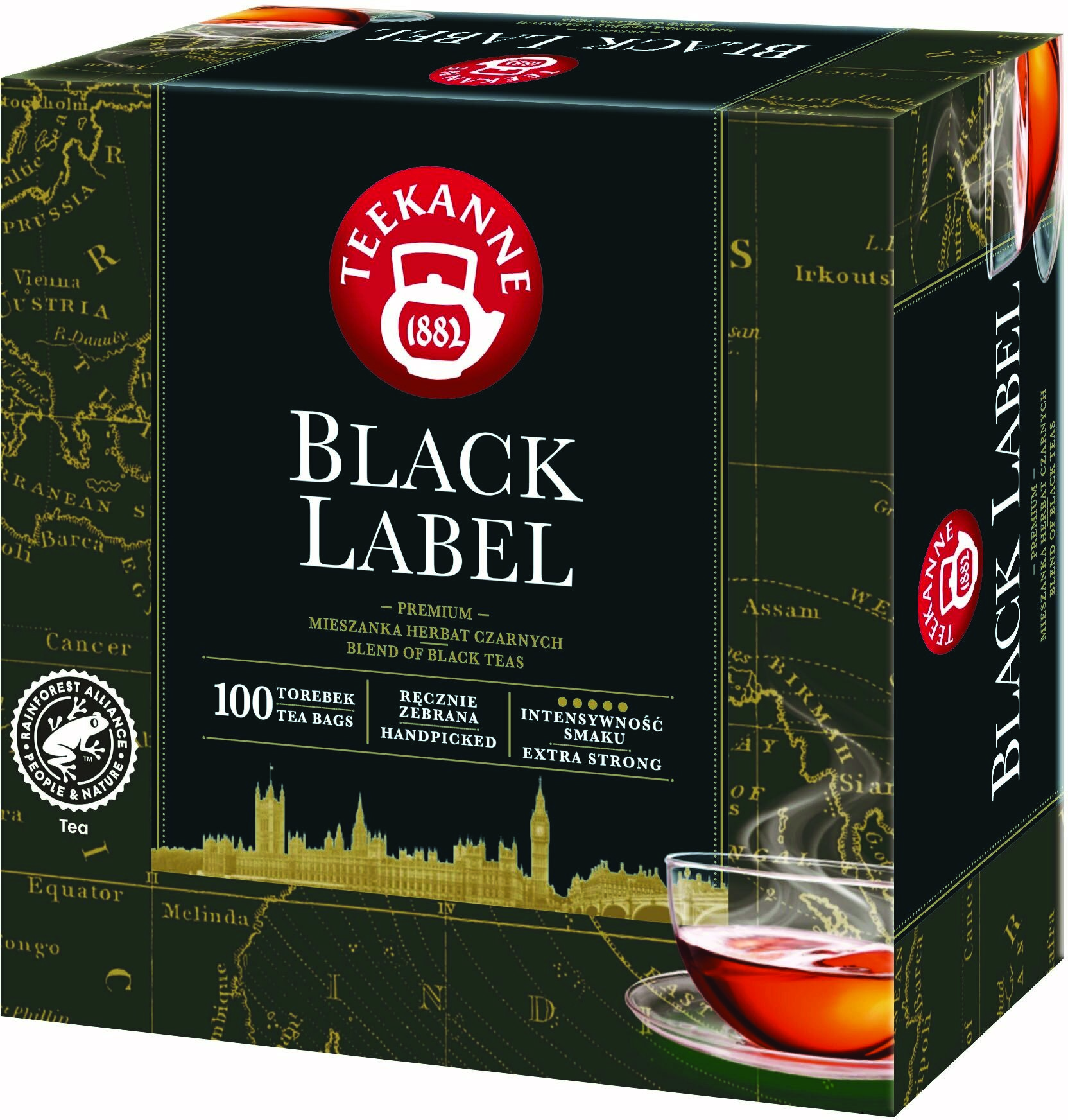 Herbata TEEKANNE Black Label, czarna, 100 torebek, 200g