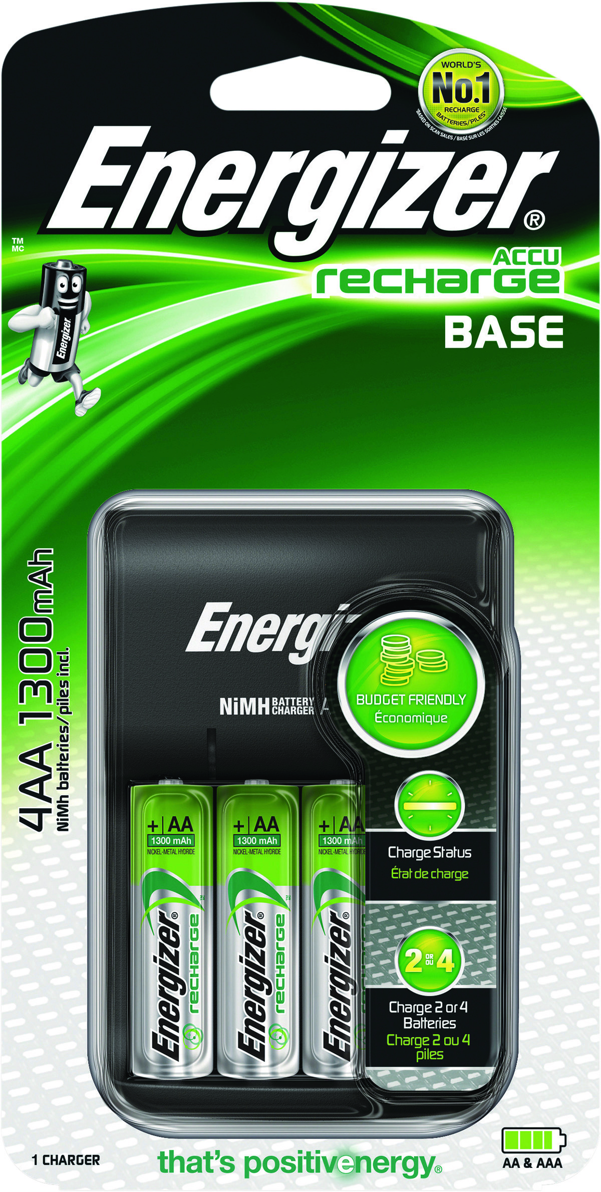Ładowarka Energizer base + 4 szt. akumulaTorków aa Ładowarka Energizer base + 4 szt. akumulaTorków aa