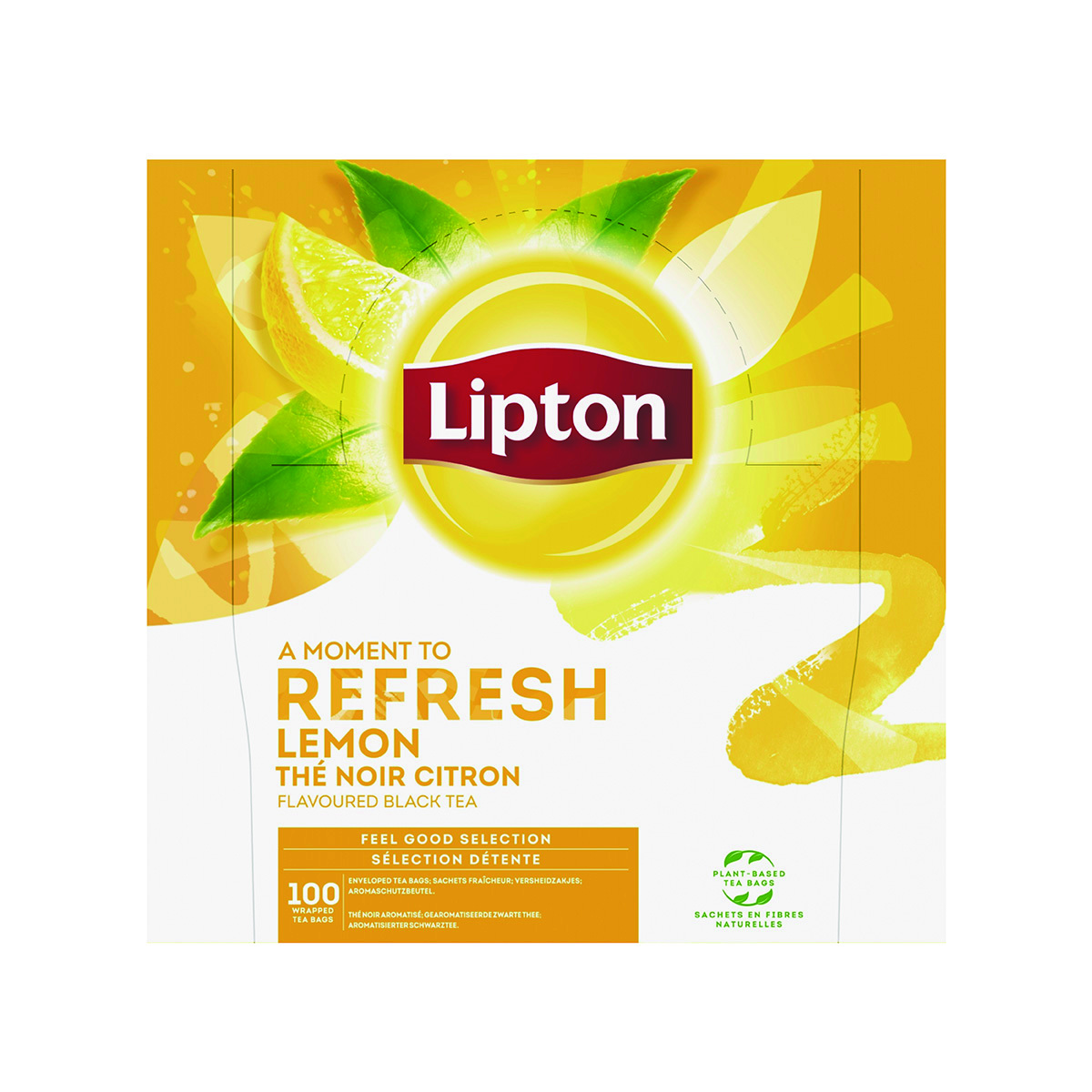 Herbata LIPTON Feel Good Selection, Refresh, cytryna, 100 kopert
