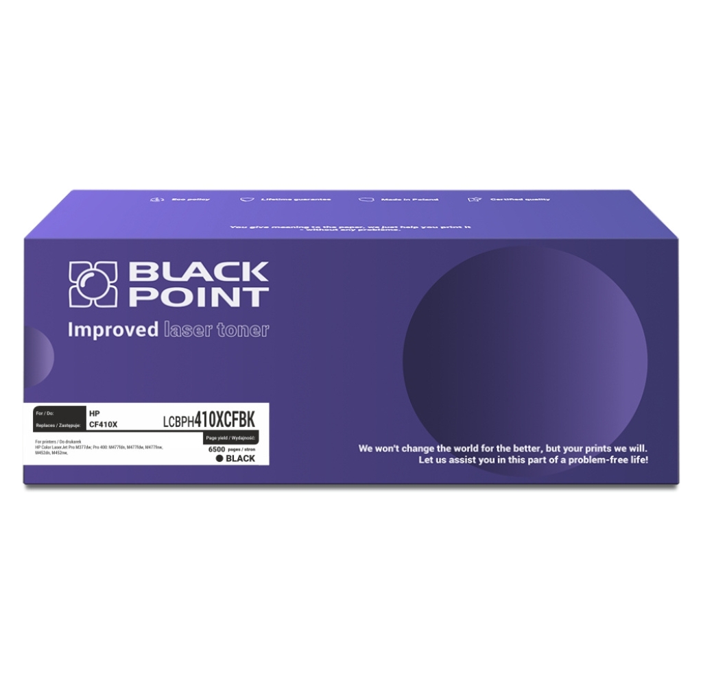 Toner Black Point HP cf410x - lcBlack Pointh410xcfbk Toner Black Point HP cf410x - lcBlack Pointh410xcfbk