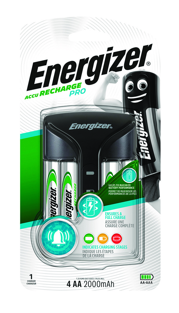 Ładowarka baterii pro charge + 4 akumulatorki aa power plus
