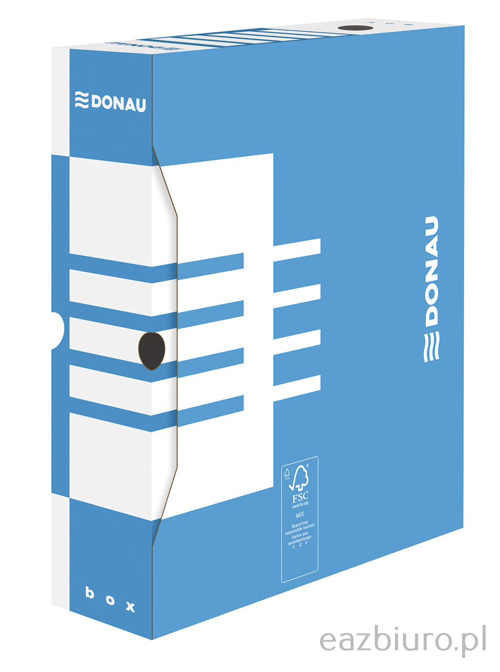 Pojemnik do archiwizacji Donau niebieski 8 cm | eazbiuro.pl | Kup sprytnie!