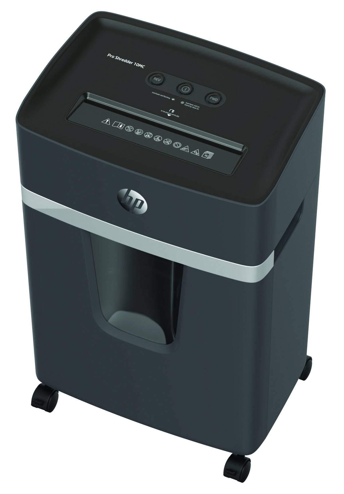 Niszczarka HP pro shredder 10mc, mikrościnki, p-5, 10 kart., 20l, ciemnoszara
