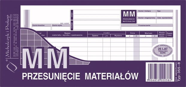 Druk mm przesunięcie materiałów M&P | eazbiuro.pl | Kup bez ryzyka!