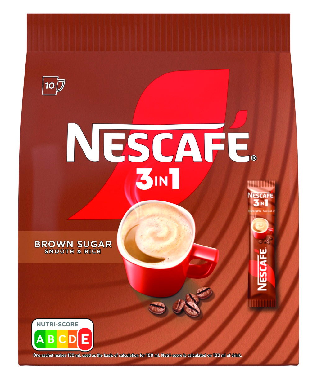 Kawa Nescafe 3in1, brown sugar, torba, 165g